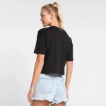 4k Puma 586866-01 wmn Cropped Ess Logo Tee PRETO - black 